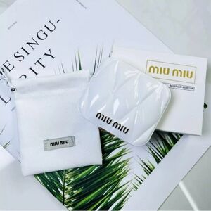 Miu Miu Compact Mirror NIB With Box Dust Bag & Mirror